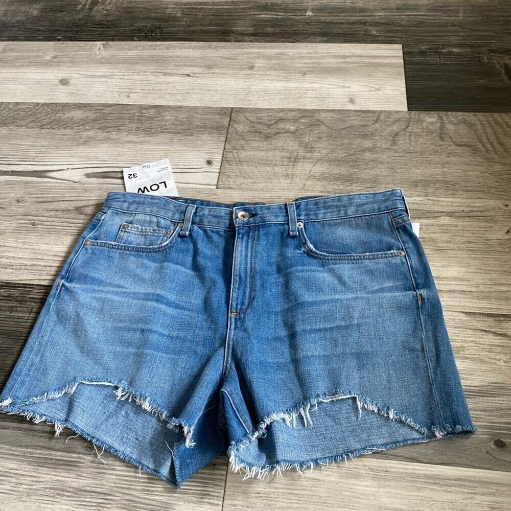 Rag & Bone Dre Distressed  Frayed Hem Denim Shorts